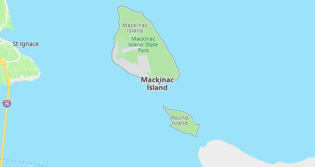 Map of Mackinac Island, MI