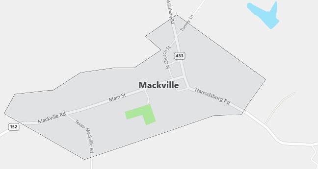 Map of Mackville, KY