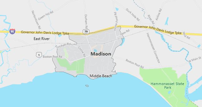 Map of Madison, CT