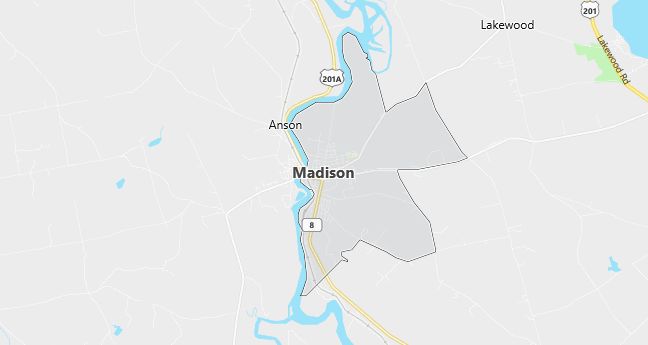 Map of Madison, ME