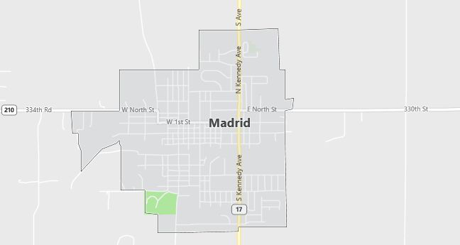 Map of Madrid, IA