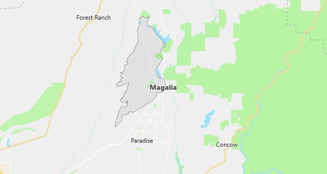 Map of Magalia, CA