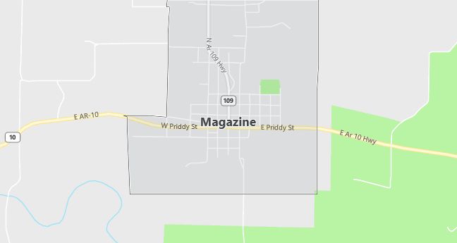 Map of Magazine, AR