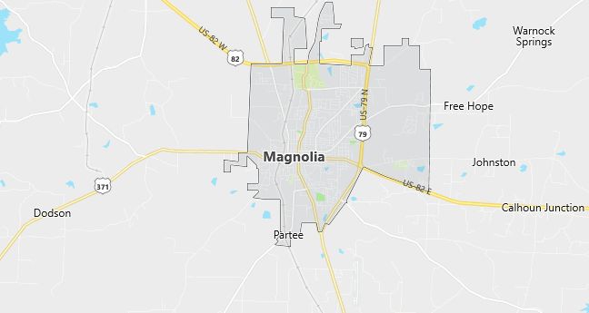 Map of Magnolia, AR