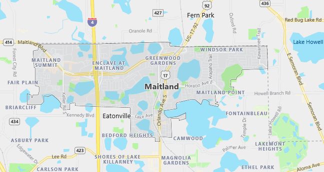 Map of Maitland, FL