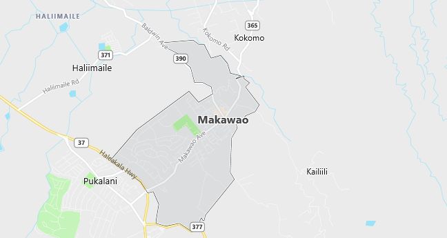 Map of Makawao, HI