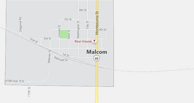 Map of Malcom, IA