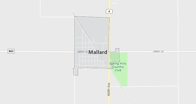 Map of Mallard, IA