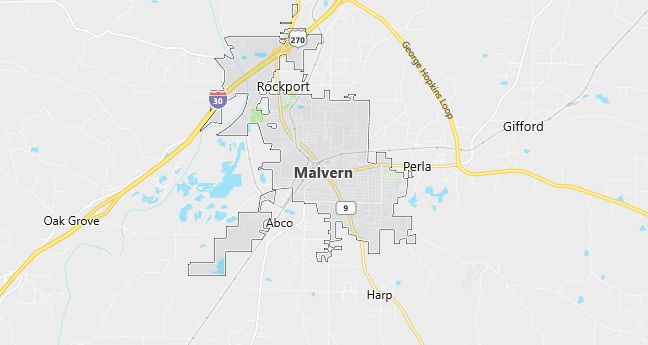 Map of Malvern, AR