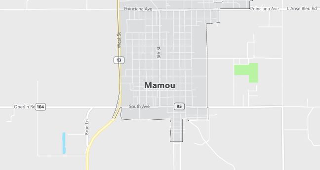 Map of Mamou, LA