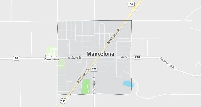 Map of Mancelona, MI