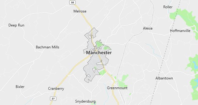 Map of Manchester, MD