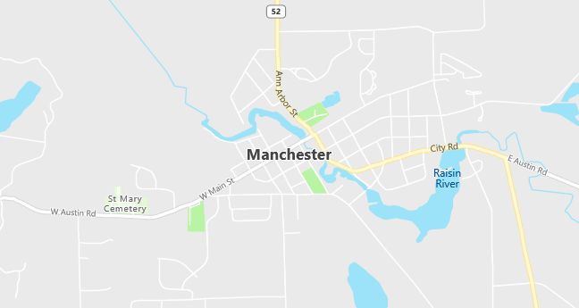 Map of Manchester, MI