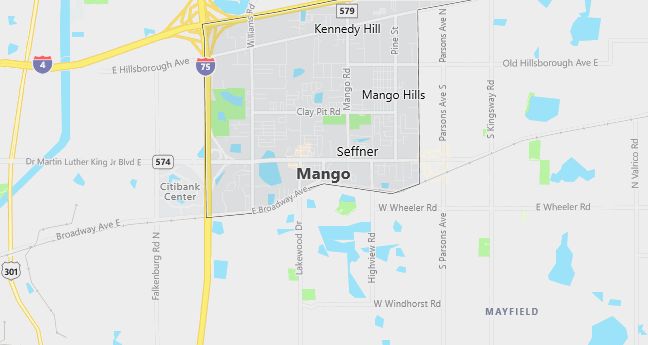 Map of Mango, FL