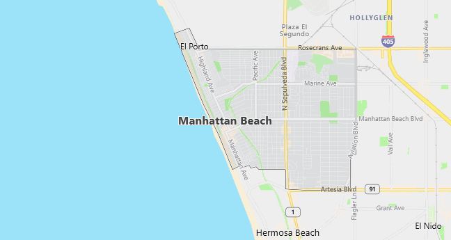 Map of Manhattan Beach, CA