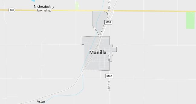 Map of Manilla, IA