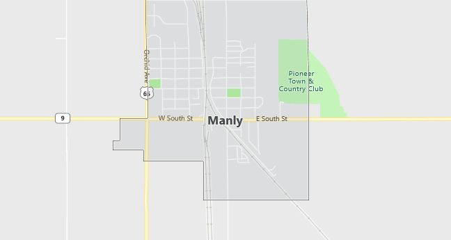 Map of Manly, IA