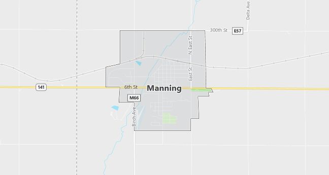 Map of Manning, IA