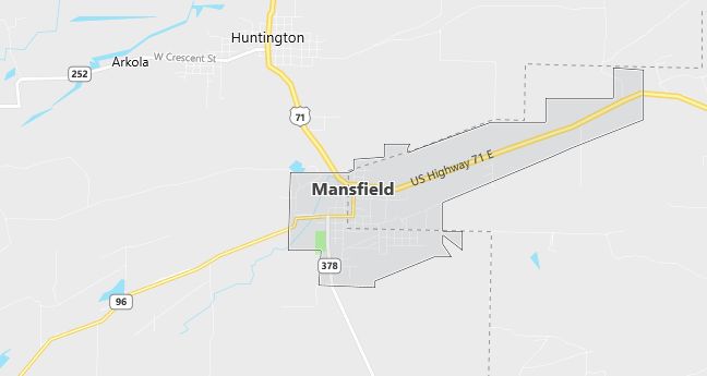 Map of Mansfield, AR