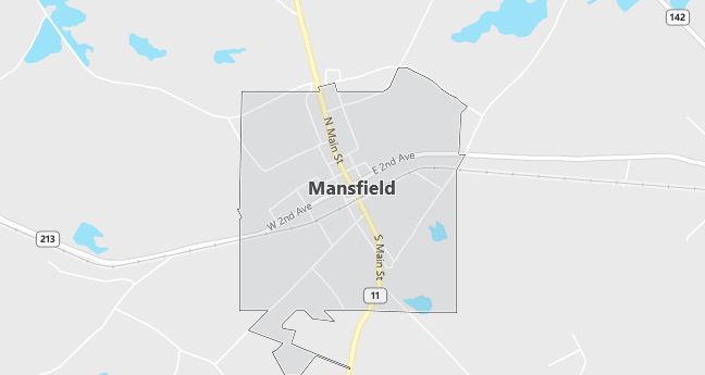 Map of Mansfield, GA