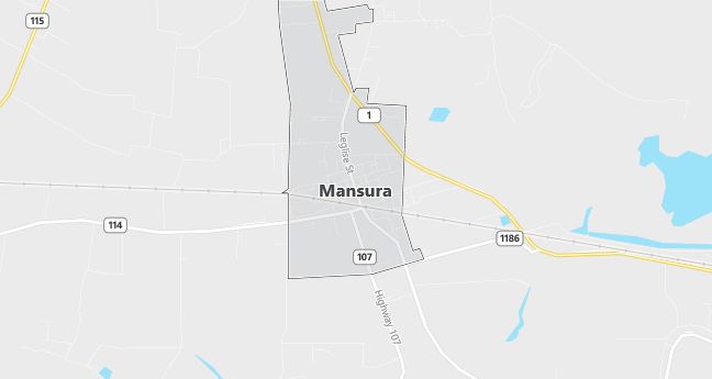 Map of Mansura, LA