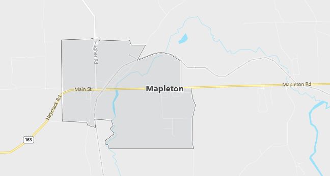 Map of Mapleton, ME