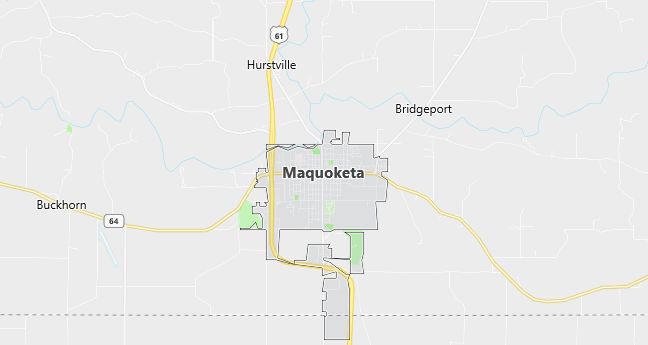 Map of Maquoketa, IA