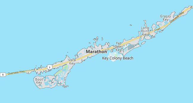 Map of Marathon, FL