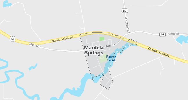 Map of Mardela Springs, MD