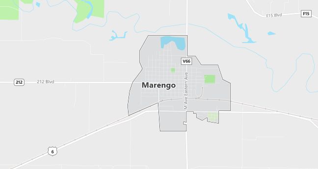 Map of Marengo, IA