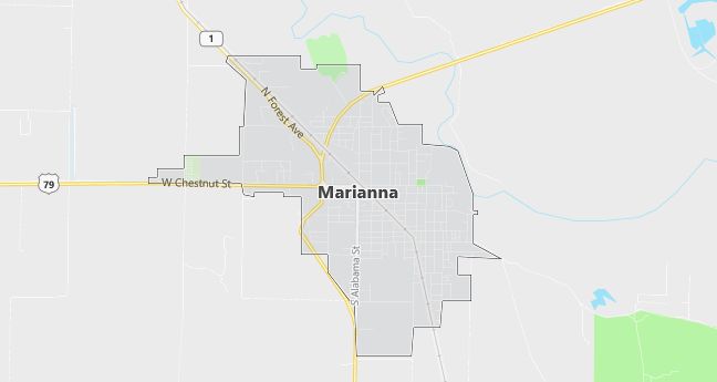 Map of Marianna, AR