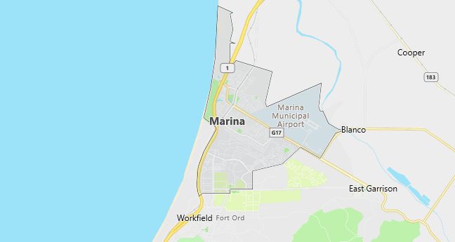 Map of Marina, CA