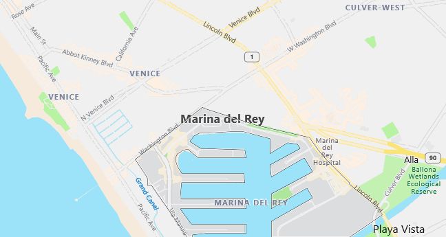 Map of Marina Del Rey, CA