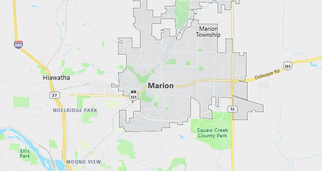 Map of Marion, IA