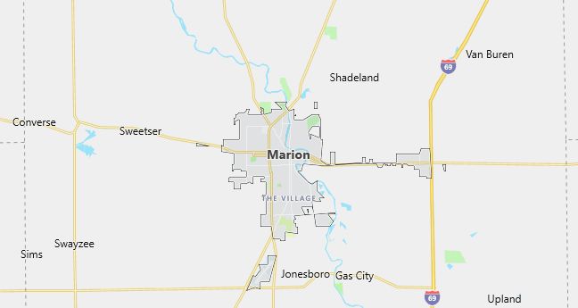 Map of Marion, IN