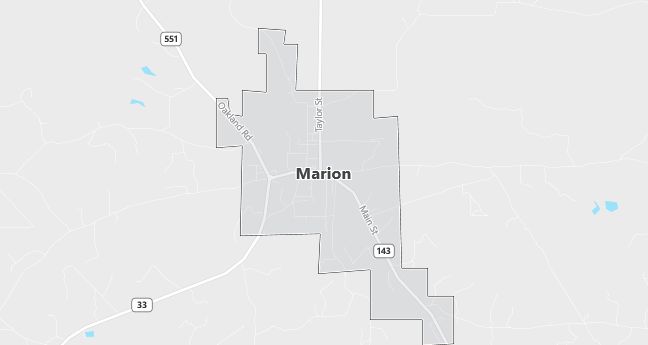 Map of Marion, LA