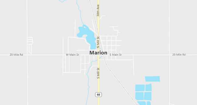 Map of Marion, MI