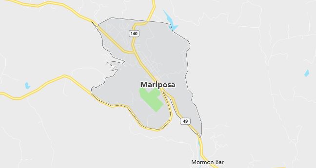 Map of Mariposa, CA