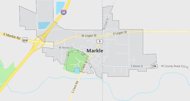 Map of Markle, IN