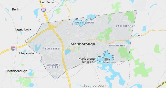 Map of Marlborough, MA