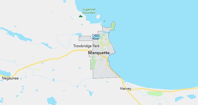 Map of Marquette, MI