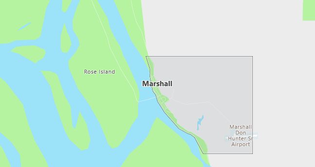 Map of Marshall, AK