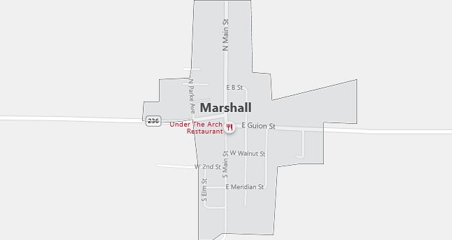 Map of Marshall, IN