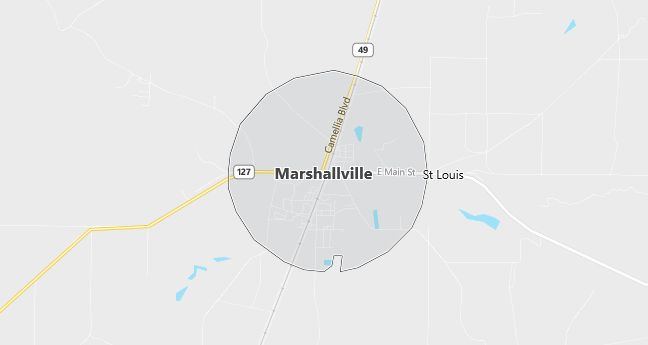 Map of Marshallville, GA