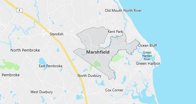 Map of Marshfield, MA