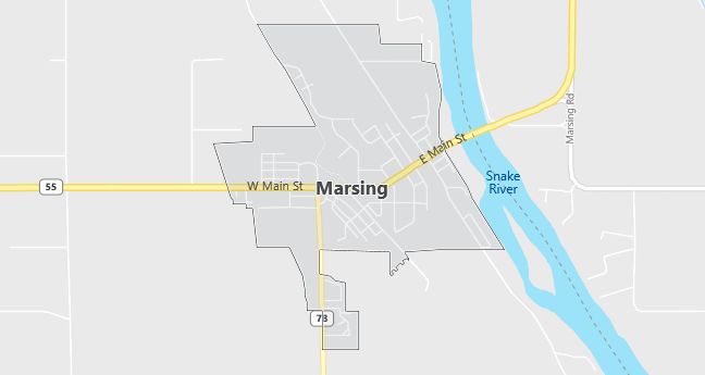 Map of Marsing, ID