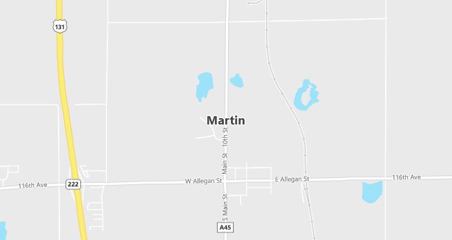 Map of Martin, MI