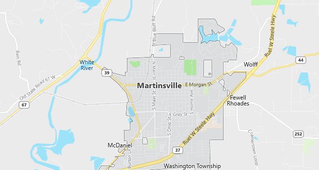 Map of Martinsville, IN