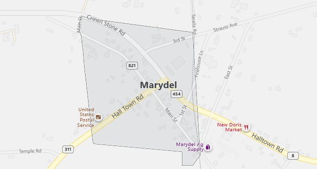 Map of Marydel, MD