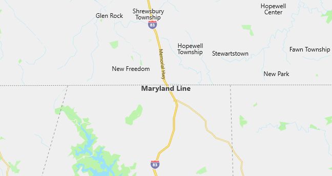 Map of Maryland Line, MD